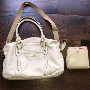 Storksak diaper bag with changing pad